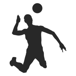 Volleyball attack silhouette PNG Design