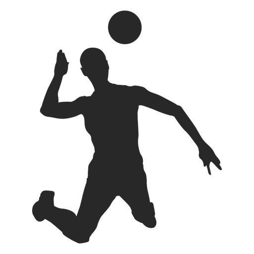 Volleyball attack silhouette