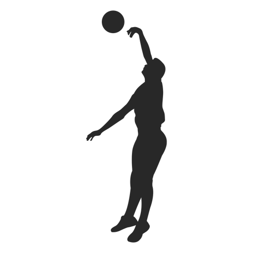 Voleibol bloqueando silueta