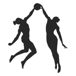 Download Volleyball Blocking Silhouette Volleyball Transparent Png Svg Vector