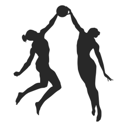 Volleyball der Schattenbildvolleyball blockiert PNG-Design