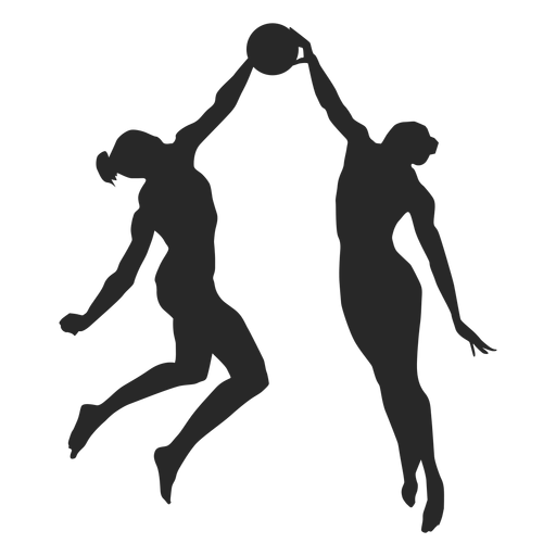 Volleyball blocking silhouette volleyball PNG Design