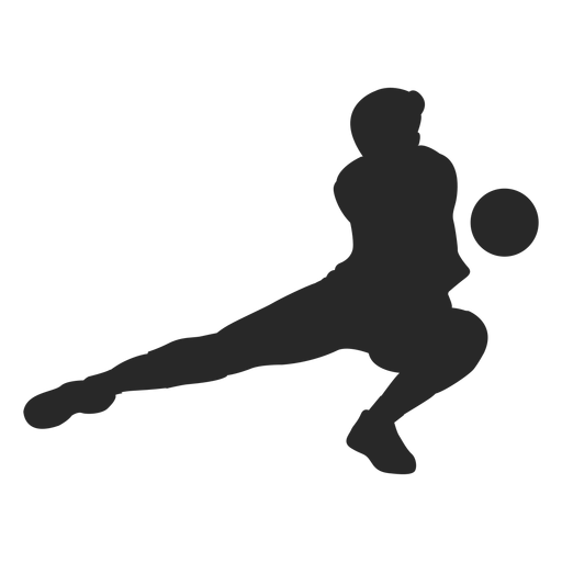 Volleyball dig silhouette PNG Design