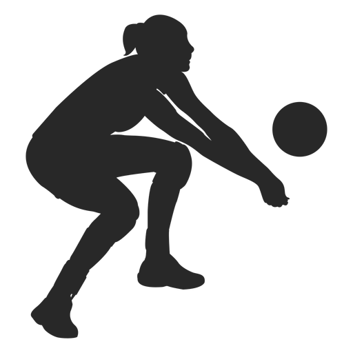 Volleyball graben Silhouette PNG-Design
