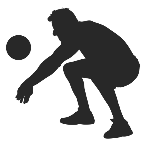 Silhueta da posição do jogo de voleibol - Baixar PNG/SVG Transparente