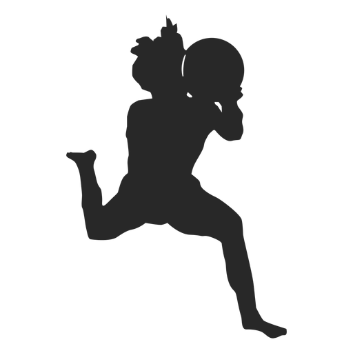 Volleyball game position silhouette volleyball PNG Design