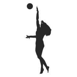 Silhueta de saque de salto de voleibol Desenho PNG