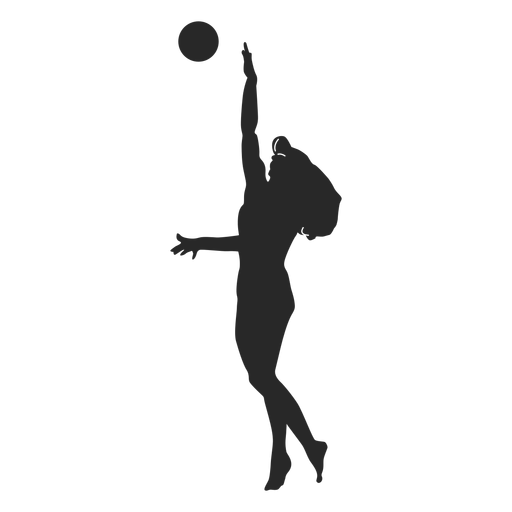 Salto voleibol servir silueta