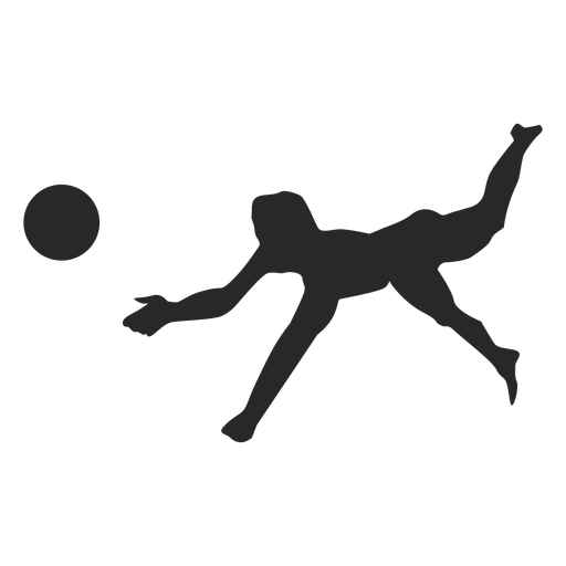 Silhueta de panqueca de voleibol Desenho PNG