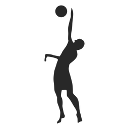 Jumping spike volleyball silhouette - Transparent PNG & SVG vector