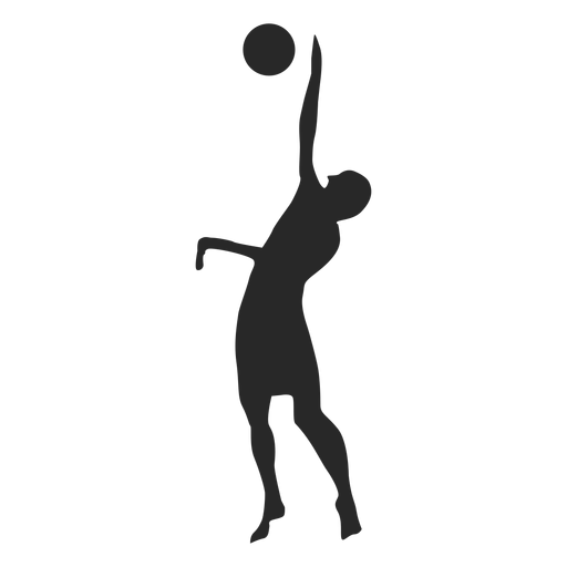 Volleyball player block silhouette PNG Design