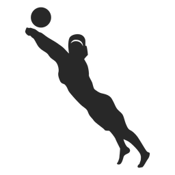 Posición de guardado de jugador de voleibol Diseño PNG