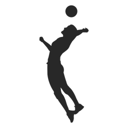 Voleibol sirve silueta Diseño PNG