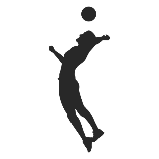 Silhueta de saque de voleibol Desenho PNG