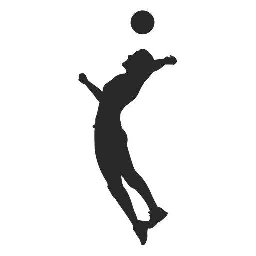 Volleyball serve silhouette