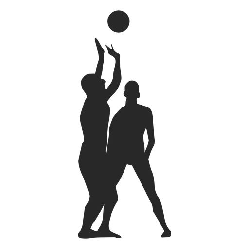 Volleyball-Set Silhouette PNG-Design