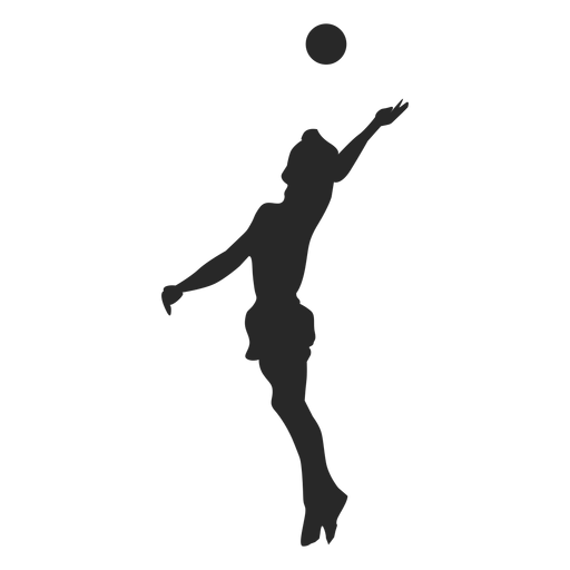 Volleyball spike silhouette - Transparent PNG & SVG vector file