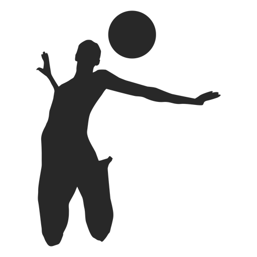 Volleyball spiking position PNG Design