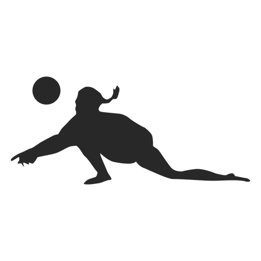 Volleyball player pancake silhouette