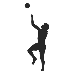 Silhueta de lançamento de voleibol Desenho PNG