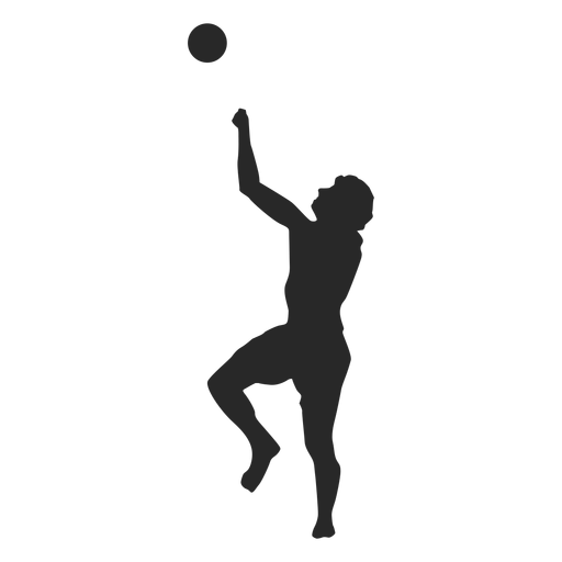 Silueta de lanzamiento de voleibol Diseño PNG