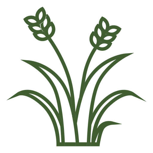 Wheat grass icon PNG Design