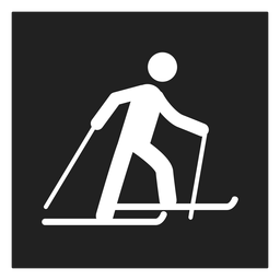 Winter ski square icon Winter ski square icon