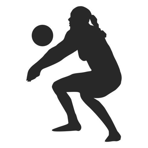 Frau Volleyballspieler Silhouette PNG-Design