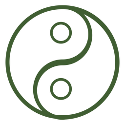 Ícone yin e yang Desenho PNG