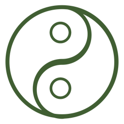 Yin and yang icon PNG Design