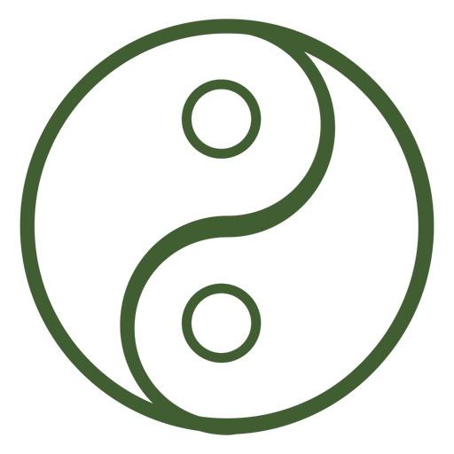 Icono de yin y yang Diseño PNG
