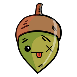 Acorn cartoon icon Acorn cartoon icon