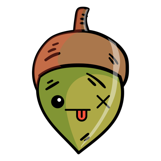 Acorn cartoon icon PNG Design