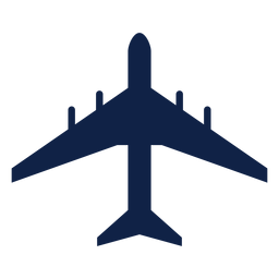 Draufsichtsilhouette des Flugzeugtransports PNG-Design