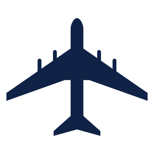 Aircraft transport top view silhouette