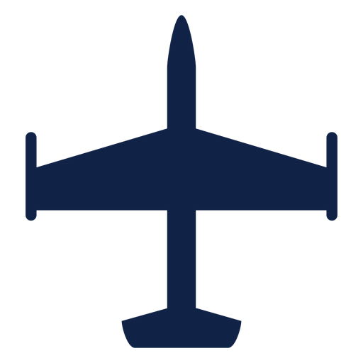 Airplane aircraft top view silhouette - Transparent PNG & SVG vector file