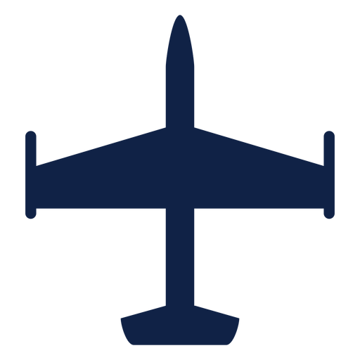 Airplane aircraft top view silhouette