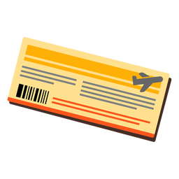 Icono de boleto de avión Diseño PNG