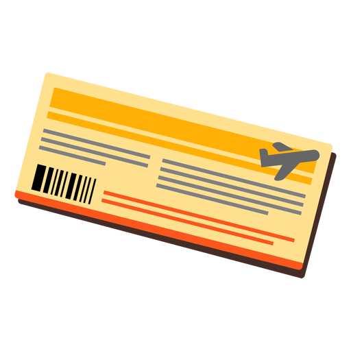 Airplane ticket icon PNG Design