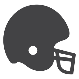 Flache Ikone des amerikanischen Fußballhelmes PNG-Design