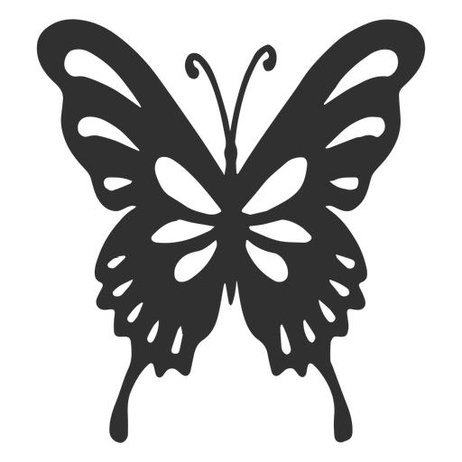 Artistic butterfly silhouette - Transparent PNG & SVG ...