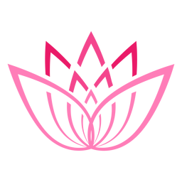 Icono de flor de loto artístico Transparent PNG