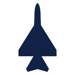 Attack plane top view silhouette PNG Design