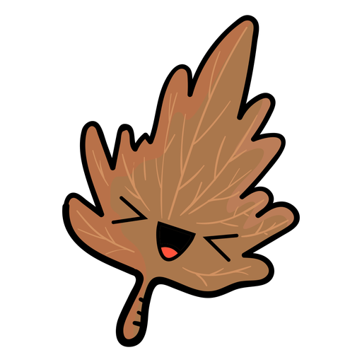 Ícone de desenho de folha de árvore de outono Desenho PNG
