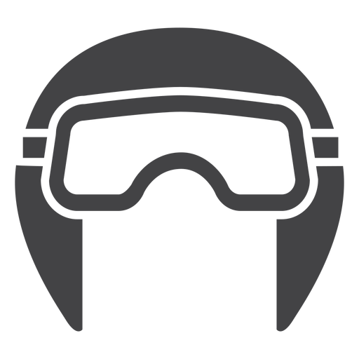 Icono plano de casco de aviador Diseño PNG