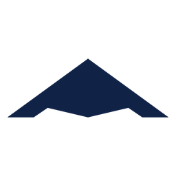 Sharp airplane top view silhouette PNG Design
