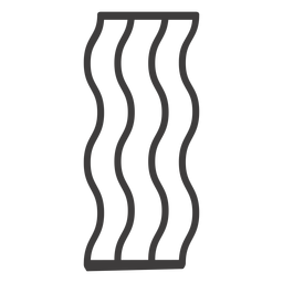 Icono de comida de trazo de tocino Diseño PNG