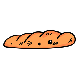 Baguette-Brot-Cartoon-Ikone Baguette-Brot-Cartoon-Ikone