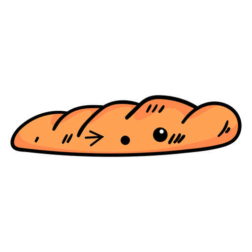 Baguette bread cartoon icon