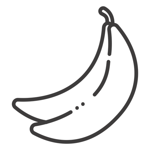 Icono de trazo de fruta de plátano Diseño PNG